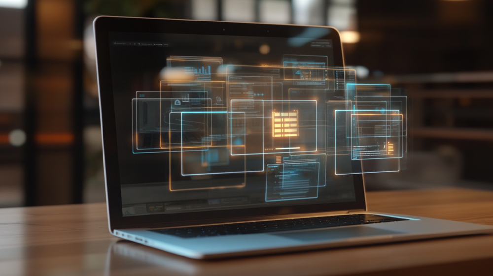 Content management system interface on a laptop v2