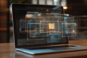 Content management system interface on a laptop v2