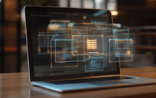 Content management system interface on a laptop v2